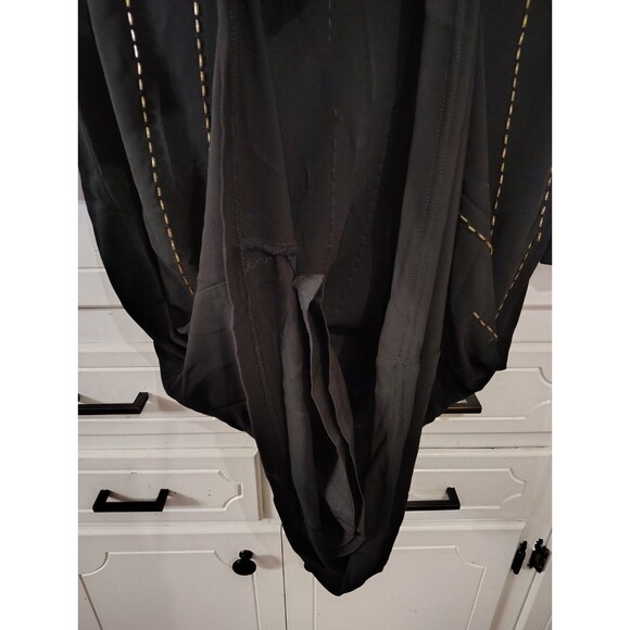 Garnet Hill Shift Beaded Dress Black Women Size 4 V Neck 3/4 Sleeves - Picture 5 of 9